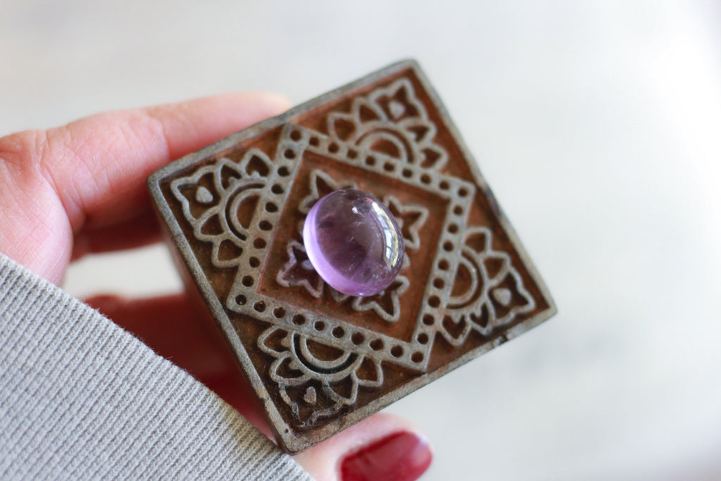 Made to Order Desert Amethyst Sunflower Ring or Pendant