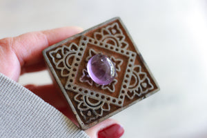 Made to Order Desert Amethyst Sunflower Ring or Pendant