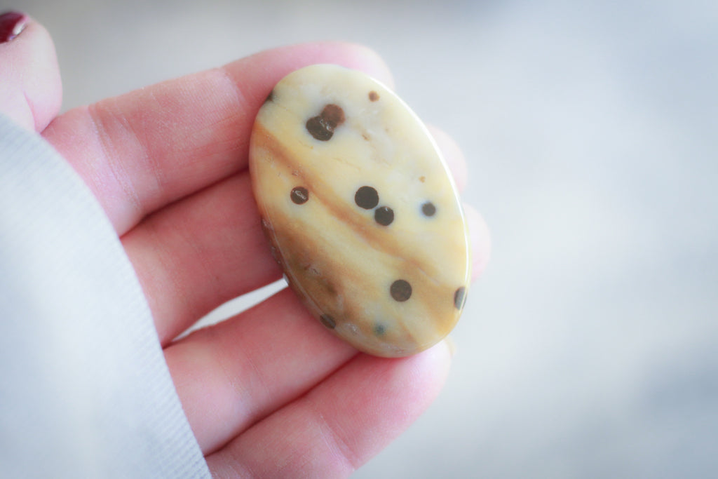 Made to Order Polka Dot Agate Sunflower Pendant XL