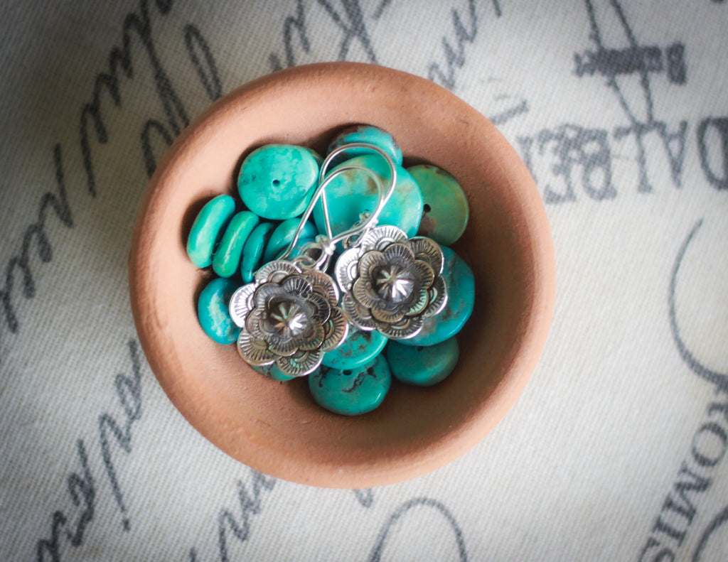 Made to Order ~ Cactus Bloom Earrings .999 S
